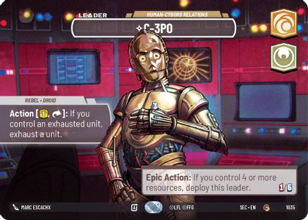 C-3PO - 3PO (1026) - Human-Cyborg Relations (Showcase) (1035) (1035) [Secrets of Power] - Fantasy Flight Games - Card Brawlers | Quebec | Canada |