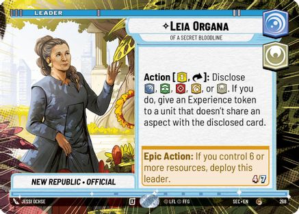 Leia Organa - Of A Secret Bloodline (Hyperspace) (268) (268) [Secrets of Power] - Fantasy Flight Games - Card Brawlers | Quebec | Canada |