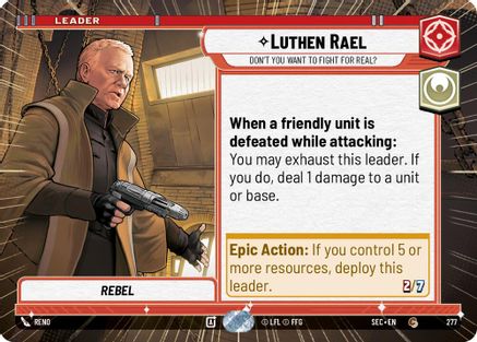 Luthen Rael - Don't You Want To Fight For Real? (Hyperspace) (277) (277) [Secrets of Power] - Fantasy Flight Games - Card Brawlers | Quebec | Canada |