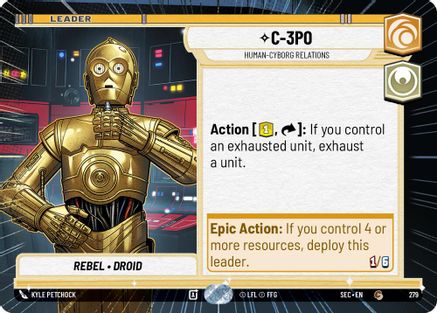 C-3PO - 3PO (279) - Human-Cyborg Relations (Hyperspace) (279) (279) [Secrets of Power] - Fantasy Flight Games - Card Brawlers | Quebec | Canada |