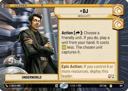 DJ - Need a Lift? (Hyperspace) (282) (282) [Secrets of Power] - Fantasy Flight Games - Card Brawlers | Quebec | Canada |