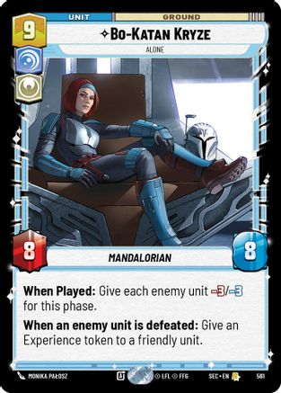 Bo-Katan Kryze - Katan Kryze - Alone (Foil) (561) (561) [Secrets of Power] - Fantasy Flight Games - Card Brawlers | Quebec | Canada |