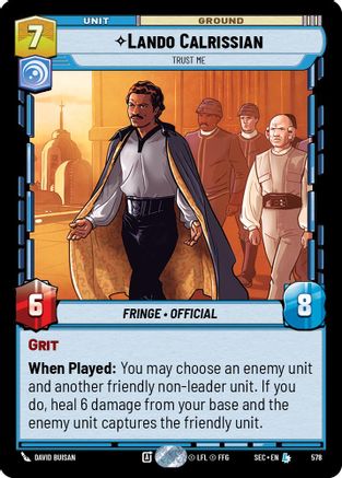 Lando Calrissian - Trust Me (Foil) (578) (578) [Secrets of Power] - Fantasy Flight Games - Card Brawlers | Quebec | Canada |