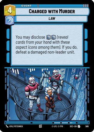 Charged with Murder (586) (Foil) (586) [Secrets of Power] - Fantasy Flight Games - Card Brawlers | Quebec | Canada |