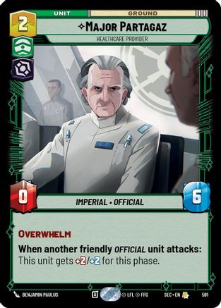 Major Partagaz - Healthcare Provider (Foil) (591) (591) [Secrets of Power] - Fantasy Flight Games - Card Brawlers | Quebec | Canada |