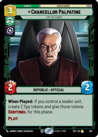 Chancellor Palpatine - I Am the Senate (Foil) (592) (592) [Secrets of Power] - Fantasy Flight Games - Card Brawlers | Quebec | Canada |