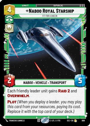 Naboo Royal Starship - Fit For A Queen (Foil) (609) (609) [Secrets of Power] - Fantasy Flight Games - Card Brawlers | Quebec | Canada |