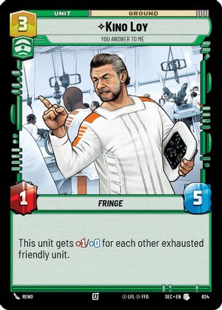 Kino Loy - You Answer to Me (Foil) (624) (624) [Secrets of Power] - Fantasy Flight Games - Card Brawlers | Quebec | Canada |