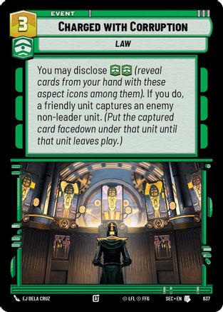 Charged with Corruption (637) (Foil) (637) [Secrets of Power] - Fantasy Flight Games - Card Brawlers | Quebec | Canada |