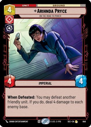 Arihnda Pryce - On the Road to Power (Foil) (646) (646) [Secrets of Power] - Fantasy Flight Games - Card Brawlers | Quebec | Canada |