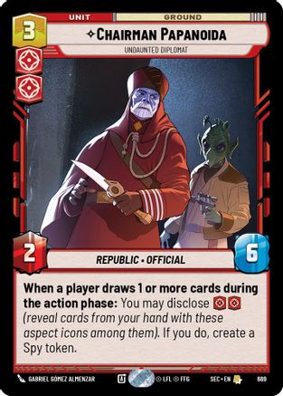 Chairman Papanoida - Undaunted Diplomat (Foil) (669) (669) [Secrets of Power] - Fantasy Flight Games - Card Brawlers | Quebec | Canada |