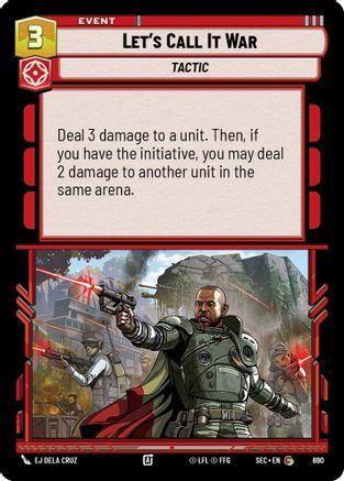 Let's Call It War (690) (Foil) (690) [Secrets of Power] - Fantasy Flight Games - Card Brawlers | Quebec | Canada |