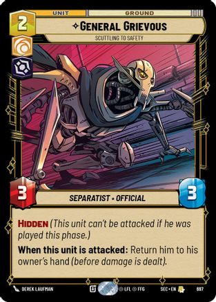 General Grievous - Scuttling to Safety (Foil) (697) (697) [Secrets of Power] - Fantasy Flight Games - Card Brawlers | Quebec | Canada |