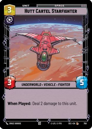 Hutt Cartel Starfighter (750) (Foil) (750) [Secrets of Power] - Fantasy Flight Games - Card Brawlers | Quebec | Canada |