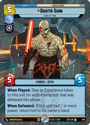 Darth Sion - Lord of Pain (Hyperspace) (299) (299) [Secrets of Power] - Fantasy Flight Games - Card Brawlers | Quebec | Canada |