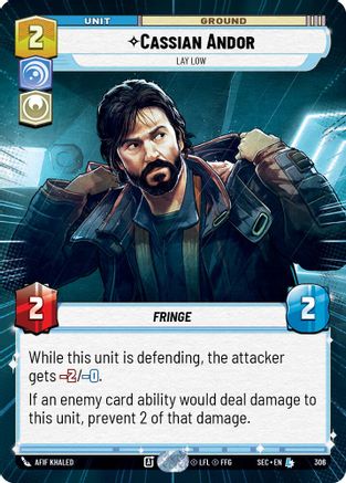 Cassian Andor - Lay Low (Hyperspace) (306) (306) [Secrets of Power] - Fantasy Flight Games - Card Brawlers | Quebec | Canada |