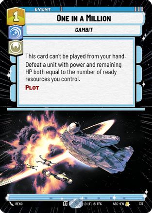 One in a Million (317) (Hyperspace) (317) [Secrets of Power] - Fantasy Flight Games - Card Brawlers | Quebec | Canada |