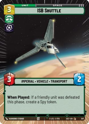 ISB Shuttle (347) (Hyperspace) (347) [Secrets of Power] - Fantasy Flight Games - Card Brawlers | Quebec | Canada |