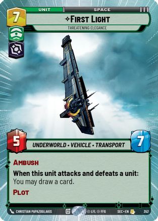 First Light - Threatening Elegance (Hyperspace) (352) (352) [Secrets of Power] - Fantasy Flight Games - Card Brawlers | Quebec | Canada |