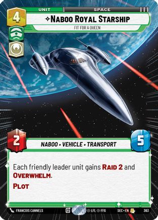 Naboo Royal Starship - Fit For A Queen (Hyperspace) (363) (363) [Secrets of Power] - Fantasy Flight Games - Card Brawlers | Quebec | Canada |