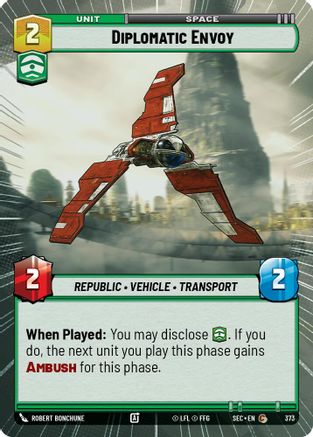 Diplomatic Envoy (373) (Hyperspace) (373) [Secrets of Power] - Fantasy Flight Games - Card Brawlers | Quebec | Canada |