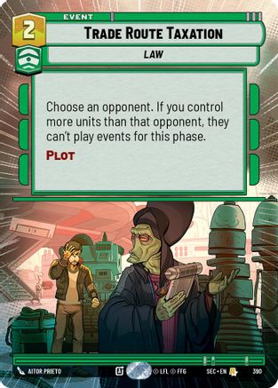 Trade Route Taxation (390) (Hyperspace) (390) [Secrets of Power] - Fantasy Flight Games - Card Brawlers | Quebec | Canada |