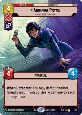 Arihnda Pryce - On the Road to Power (Hyperspace) (400) (400) [Secrets of Power] - Fantasy Flight Games - Card Brawlers | Quebec | Canada |