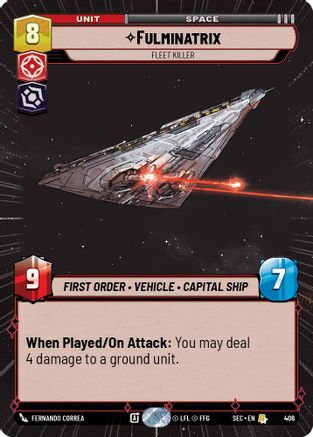 Fulminatrix - Fleet Killer (Hyperspace) (406) (406) [Secrets of Power] - Fantasy Flight Games - Card Brawlers | Quebec | Canada |