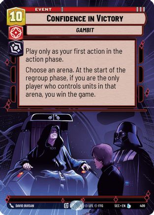 Confidence in Victory (409) (Hyperspace) (409) [Secrets of Power] - Fantasy Flight Games - Card Brawlers | Quebec | Canada |