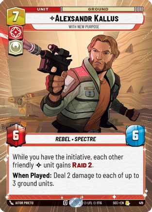Alexsandr Kallus - With New Purpose (Hyperspace) (419) (419) [Secrets of Power] - Fantasy Flight Games - Card Brawlers | Quebec | Canada |