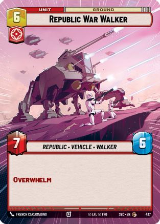 Republic War Walker (437) (Hyperspace) (437) [Secrets of Power] - Fantasy Flight Games - Card Brawlers | Quebec | Canada |