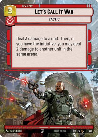Let's Call It War (444) (Hyperspace) (444) [Secrets of Power] - Fantasy Flight Games - Card Brawlers | Quebec | Canada |