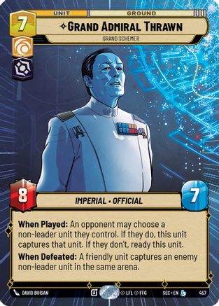 Grand Admiral Thrawn - Grand Schemer (Hyperspace) (457) (457) [Secrets of Power] - Fantasy Flight Games - Card Brawlers | Quebec | Canada |