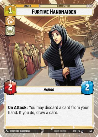 Furtive Handmaiden (461) (Hyperspace) (461) [Secrets of Power] - Fantasy Flight Games - Card Brawlers | Quebec | Canada |
