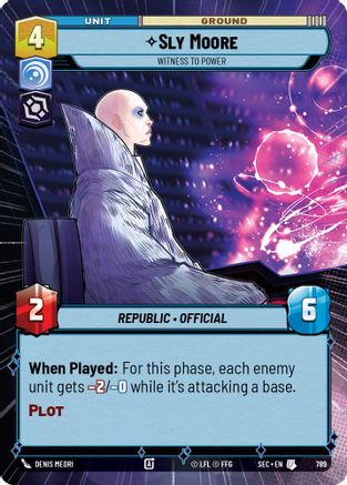 Sly Moore - Witness to Power (Hyperspace Foil) (789) (789) [Secrets of Power] - Fantasy Flight Games - Card Brawlers | Quebec | Canada |