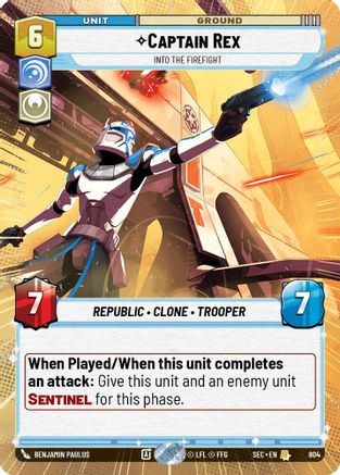 Captain Rex - Into the Firefight (Hyperspace Foil) (804) (804) [Secrets of Power] - Fantasy Flight Games - Card Brawlers | Quebec | Canada |