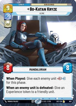 Bo-Katan Kryze - Katan Kryze (807) - Alone (Hyperspace Foil) (807) (807) [Secrets of Power] - Fantasy Flight Games - Card Brawlers | Quebec | Canada |