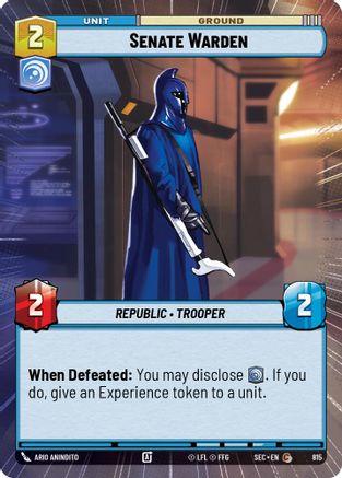 Senate Warden (815) (Hyperspace Foil) (815) [Secrets of Power] - Fantasy Flight Games - Card Brawlers | Quebec | Canada |