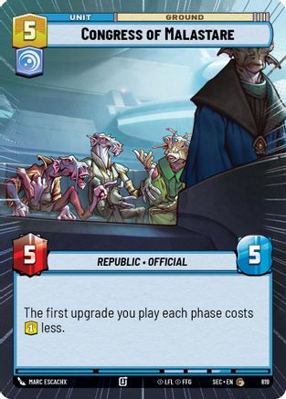 Congress of Malastare (820) (Hyperspace Foil) (820) [Secrets of Power] - Fantasy Flight Games - Card Brawlers | Quebec | Canada |