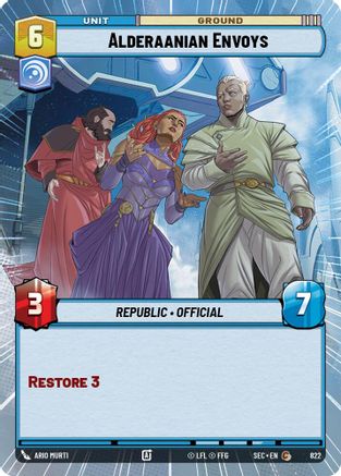 Alderaanian Envoys (822) (Hyperspace Foil) (822) [Secrets of Power] - Fantasy Flight Games - Card Brawlers | Quebec | Canada |