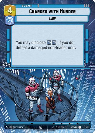 Charged with Murder (832) (Hyperspace Foil) (832) [Secrets of Power] - Fantasy Flight Games - Card Brawlers | Quebec | Canada |