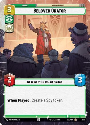 Beloved Orator (853) (Hyperspace Foil) (853) [Secrets of Power] - Fantasy Flight Games - Card Brawlers | Quebec | Canada |