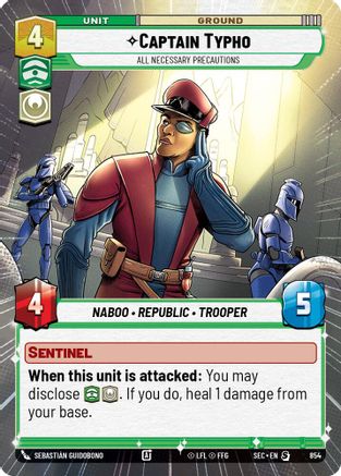 Captain Typho - All Necessary Precautions (Hyperspace Foil) (854) (854) [Secrets of Power] - Fantasy Flight Games - Card Brawlers | Quebec | Canada |