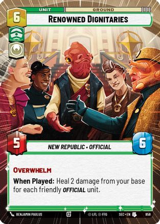 Renowned Dignitaries (858) (Hyperspace Foil) (858) [Secrets of Power] - Fantasy Flight Games - Card Brawlers | Quebec | Canada |