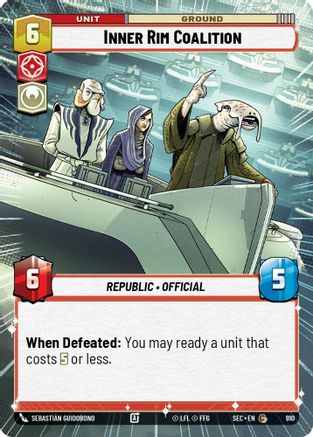 Inner Rim Coalition (910) (Hyperspace Foil) (910) [Secrets of Power] - Fantasy Flight Games - Card Brawlers | Quebec | Canada |
