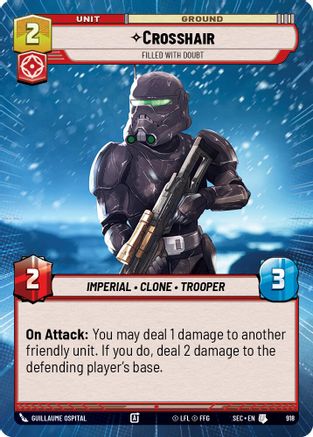 Crosshair - Filled With Doubt (Hyperspace Foil) (918) (918) [Secrets of Power] - Fantasy Flight Games - Card Brawlers | Quebec | Canada |