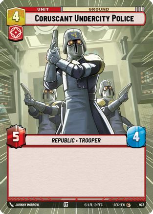 Coruscant Undercity Police (923) (Hyperspace Foil) (923) [Secrets of Power] - Fantasy Flight Games - Card Brawlers | Quebec | Canada |