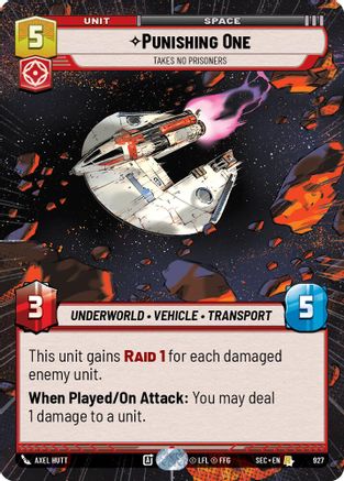 Punishing One - Takes No Prisoners (Hyperspace Foil) (927) (927) [Secrets of Power] - Fantasy Flight Games - Card Brawlers | Quebec | Canada |