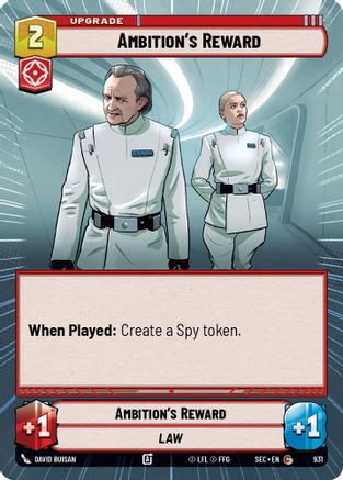 Ambition's Reward (931) (Hyperspace Foil) (931) [Secrets of Power] - Fantasy Flight Games - Card Brawlers | Quebec | Canada |