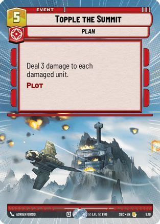 Topple the Summit (939) (Hyperspace Foil) (939) [Secrets of Power] - Fantasy Flight Games - Card Brawlers | Quebec | Canada |
